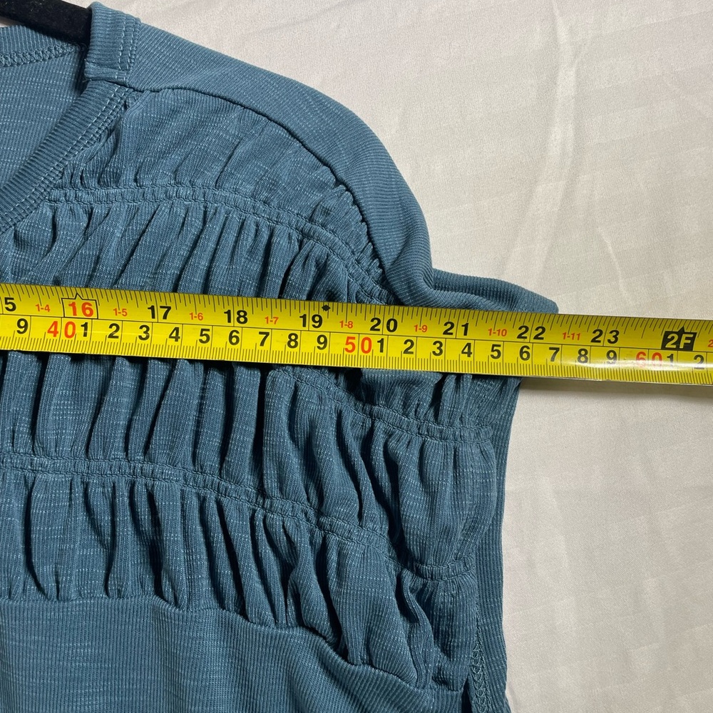 Maurices Slate Blue Ruched Yoke Tank Top - Picture 3 of 7